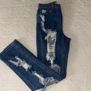Woman’s vibrant denim jeans, size 3